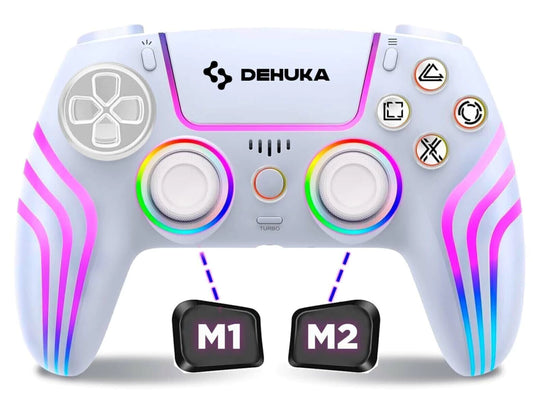 Joystick Inalámbrico Bluetooth Compatible Con Ps5 Slim Pro Control Inalambrico Pc Gamer Retroiluminación Ajustable Y Doble Vibración