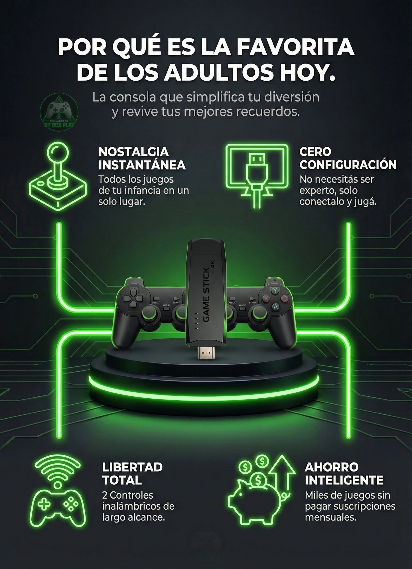 CONSOLA RETRO GAME STICK 4K (2026)