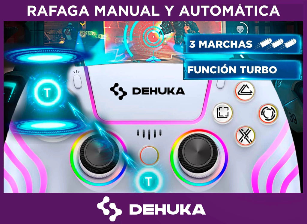 Joystick Inalámbrico Bluetooth Compatible Con Ps5 Slim Pro Control Inalambrico Pc Gamer Retroiluminación Ajustable Y Doble Vibración