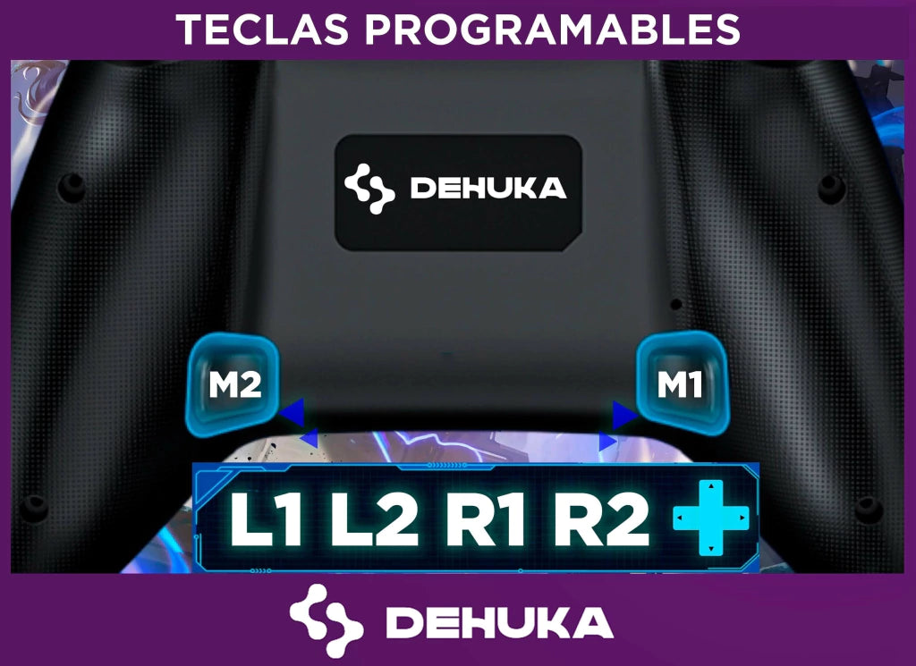 Joystick Control Inalámbrico Compatible PS5 Slim Y Pc Doble Vibración Retroiluminación Ajustable Y Gatillos Sensibles 5230bk Color Negro