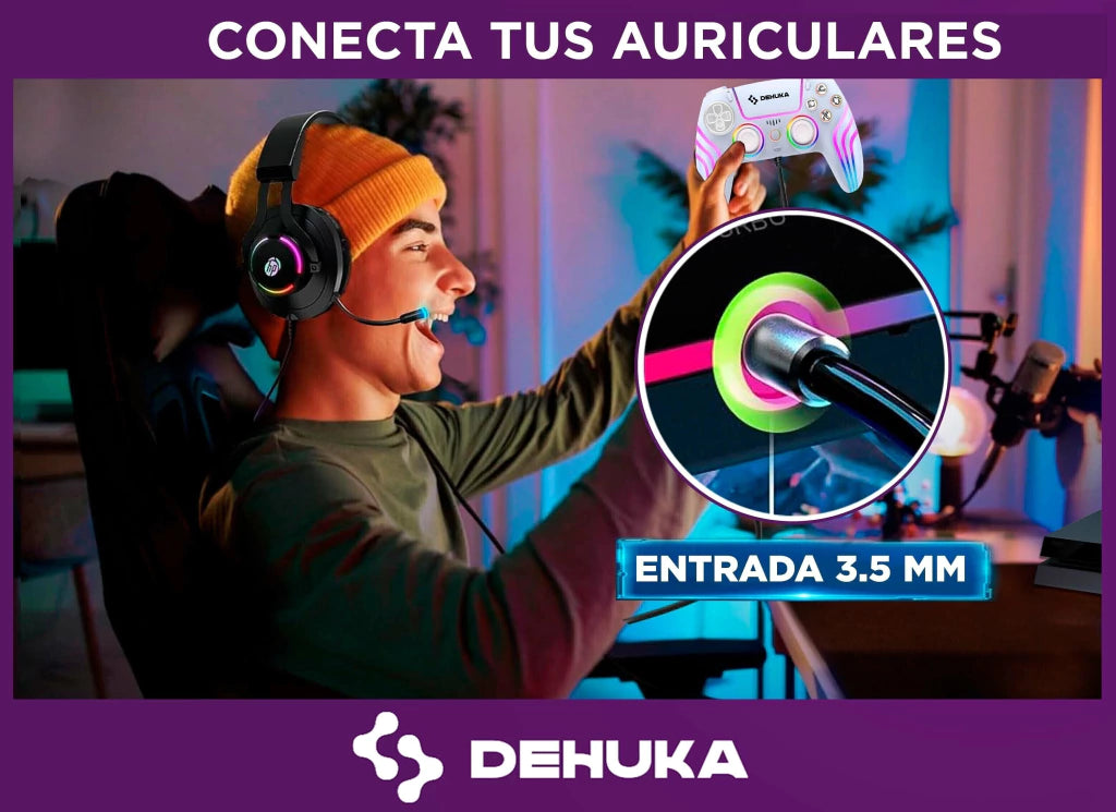 Joystick Inalámbrico Bluetooth Compatible Con Ps5 Slim Pro Control Inalambrico Pc Gamer Retroiluminación Ajustable Y Doble Vibración