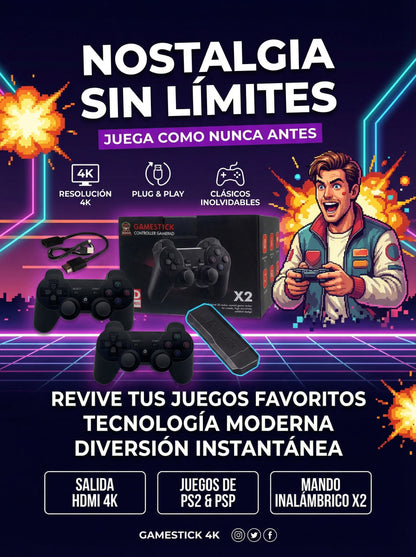 CONSOLA RETRO GAME STICK X2 PLUS (2026)