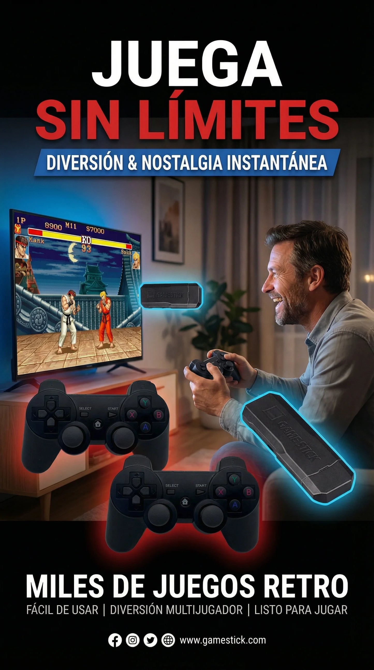 CONSOLA RETRO GAME STICK X2 PLUS (2026)