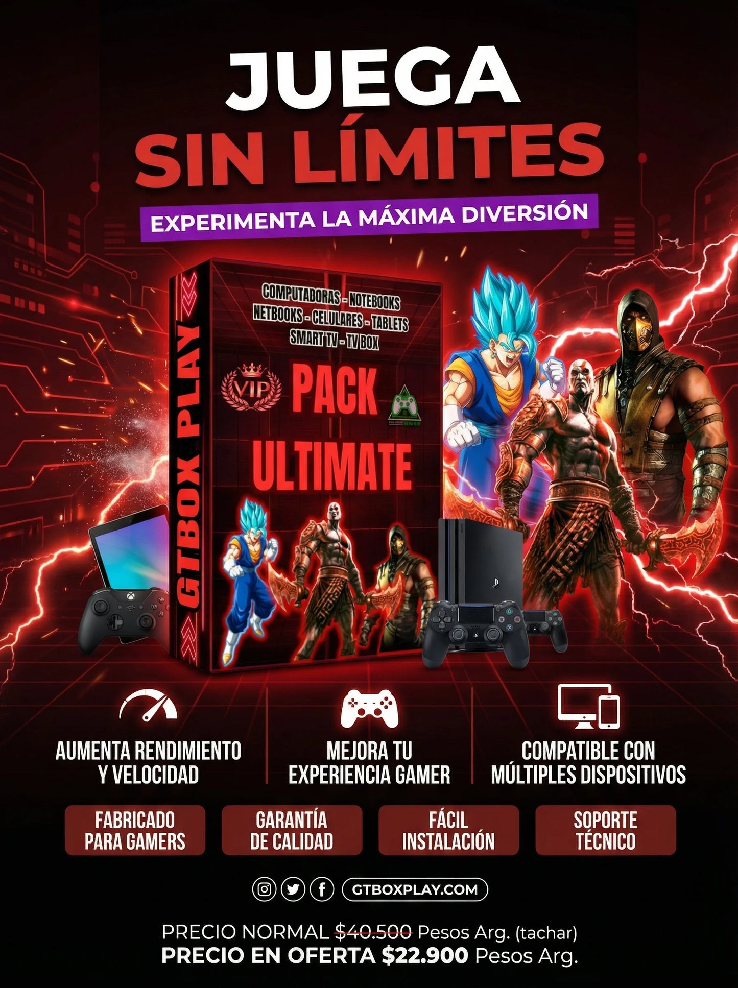 PACK ULTIMATE - PS2/PS3/NINTENDO SWITCH
