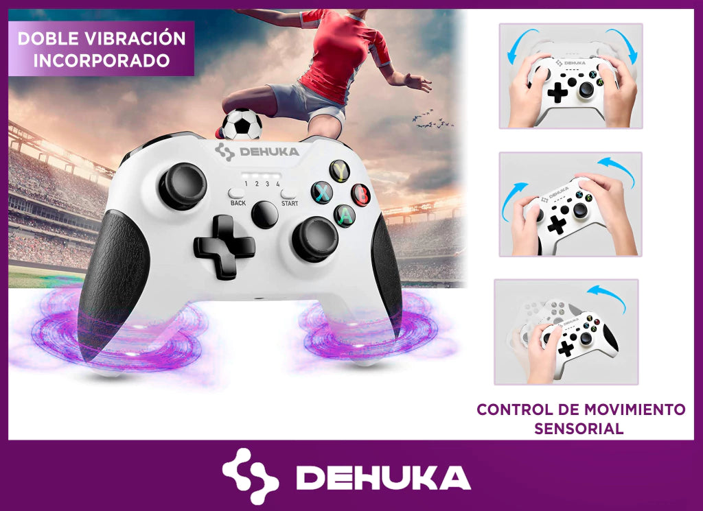 Joystick Blanco Control Pc Gamer Inalambrico Usb Inalambrico