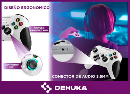 Joystick Blanco Control Pc Gamer Inalambrico Usb Inalambrico