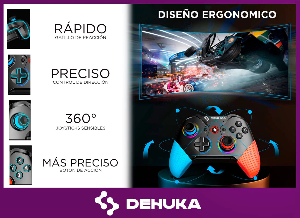 Joystick Inalámbrico Estilo Nintendo Switch Oled Control Pc Gamer Inalambrico Usb