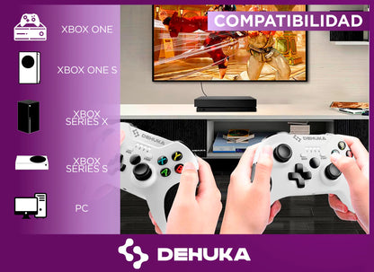 Joystick Blanco Control Pc Gamer Inalambrico Usb Inalambrico