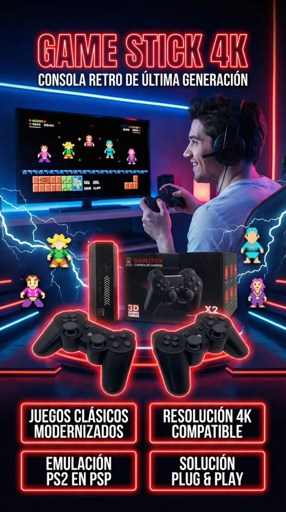 CONSOLA RETRO GAME STICK X2 PLUS (2026)