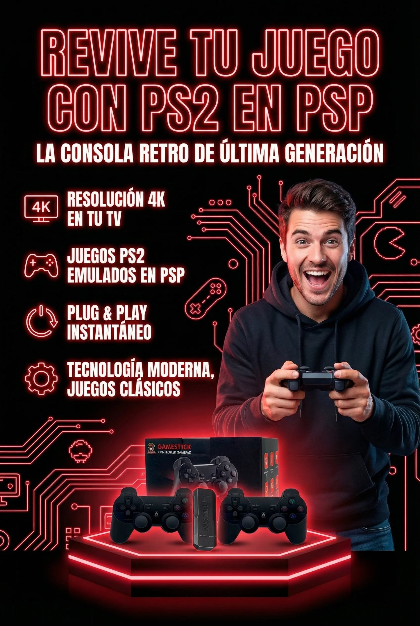 CONSOLA RETRO GAME STICK X2 PLUS (2026)