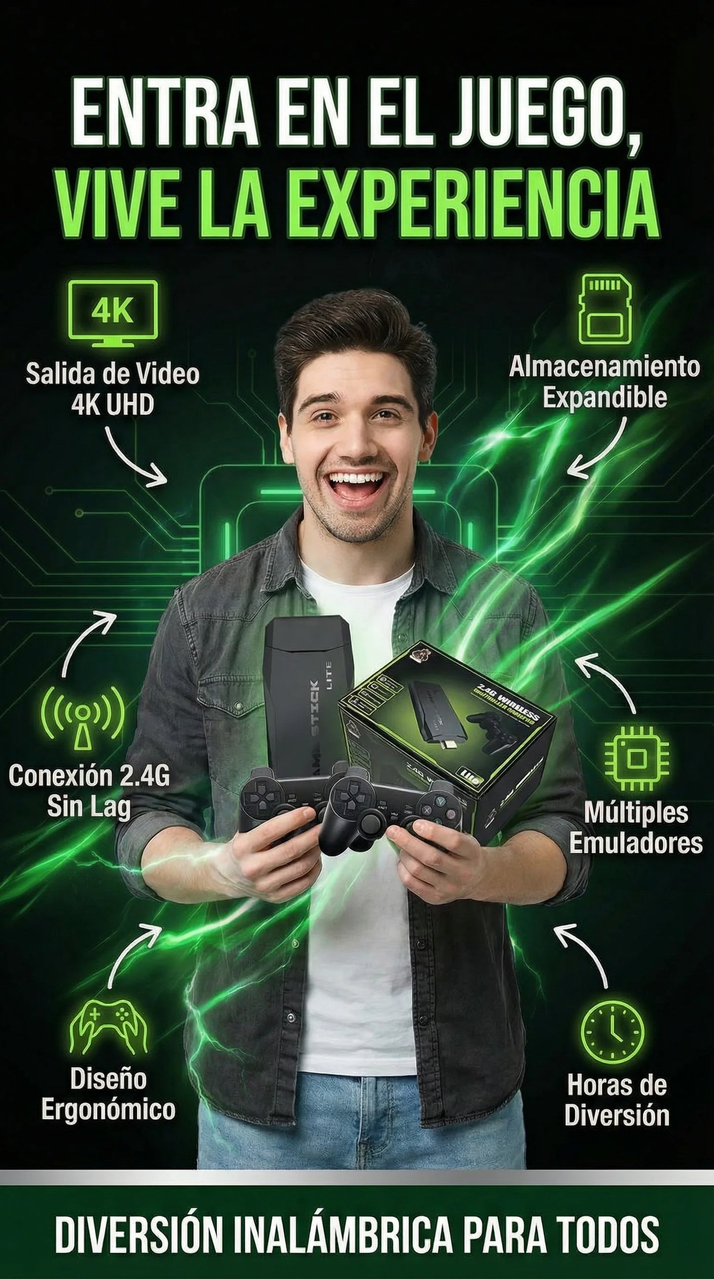 CONSOLA RETRO GAME STICK 4K (2026)