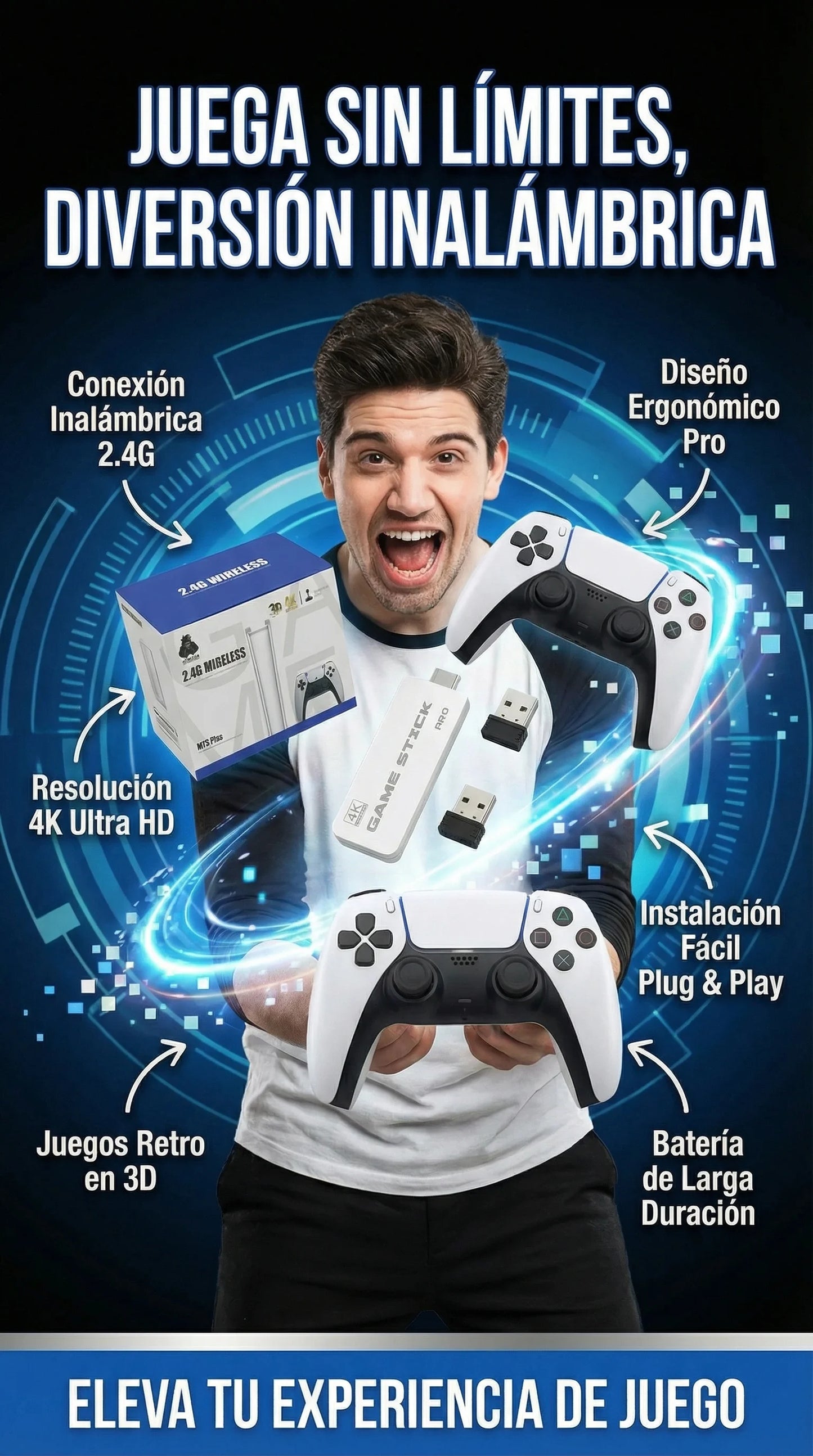 CONSOLA RETRO GAME STICK M15 PRO (2026)