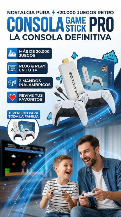 CONSOLA RETRO GAME STICK M15 PRO (2026)