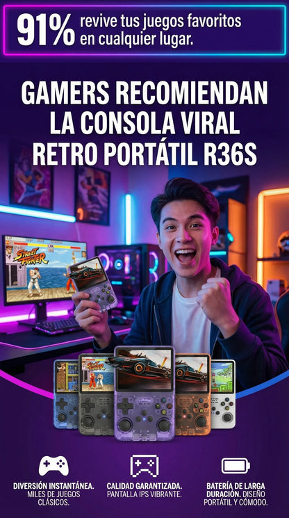 CONSOLA RETRO PORTATIL R36S (2026)